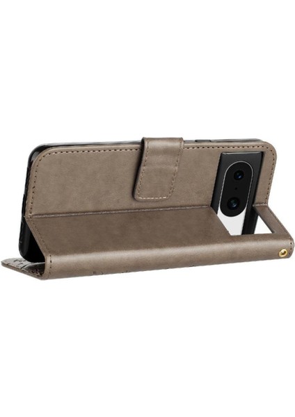 Google Piksel 8 Kickstand Bilek Kayışı Kart Tutucu Manyetik Pu Için Filp Durumda (Yurt Dışından)