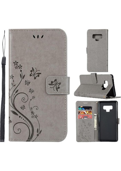 Samsung Galaxy Not 9 Bilek Kayışı Için Filp Durumda Kart Tutucu Kickstand Pu (Yurt Dışından)