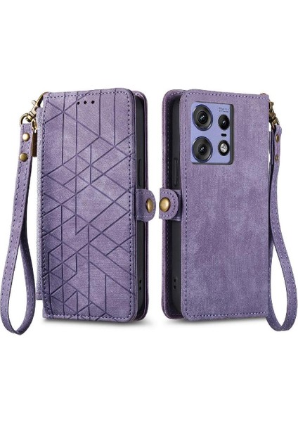 Motorola Kenar 50 Pro Için Flip Case Kapak Cüzdan Darbeye Basit (Yurt Dışından)