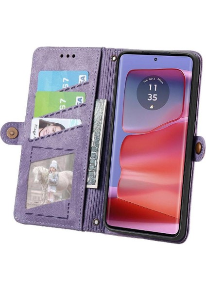 Motorola Kenar 50 Pro Için Flip Case Kapak Cüzdan Darbeye Basit (Yurt Dışından) modelleri