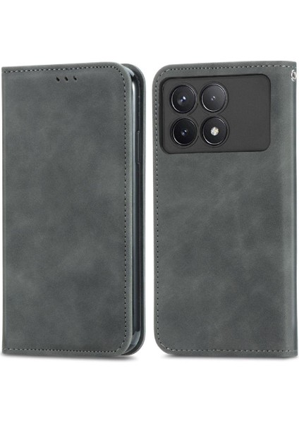 Xiaomi Poco F6 Pro Için Flip Case Deri Kılıf Cüzdan Basit Iş Çevirme (Yurt Dışından)