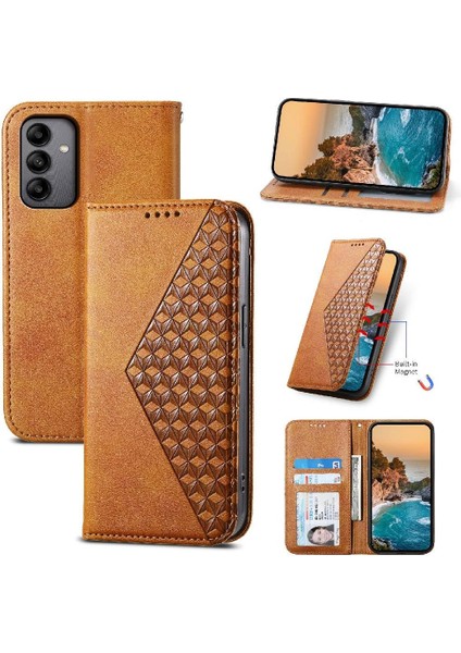 Samsung Galaxy A05S Için Flip Case Standı Günlük Kullanım Cüzdan Eşkenar Dörtgen Şekli (Yurt Dışından) modelleri