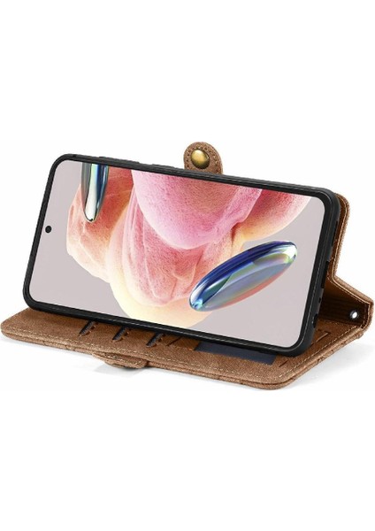 Xiaomi Redmi Not 12 Için Flip Case 4g Darbeye Deri Kılıf Kapak Çevirin (Yurt Dışından)
