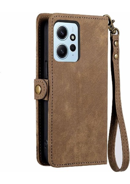 Xiaomi Redmi Not 12 Için Flip Case 4g Darbeye Deri Kılıf Kapak Çevirin (Yurt Dışından)