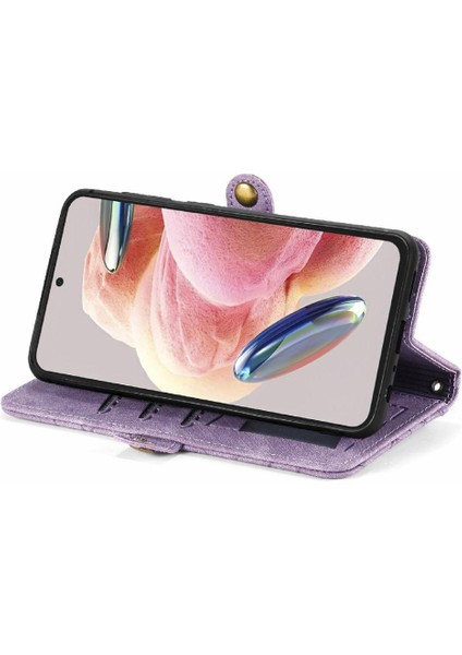 Xiaomi Redmi Not 12 Için Flip Case 4g Darbeye Deri Kılıf Kapak Çevirin (Yurt Dışından)