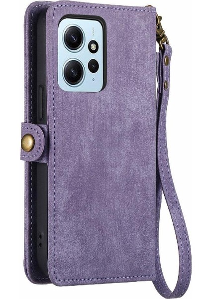 Xiaomi Redmi Not 12 Için Flip Case 4g Darbeye Deri Kılıf Kapak Çevirin (Yurt Dışından)