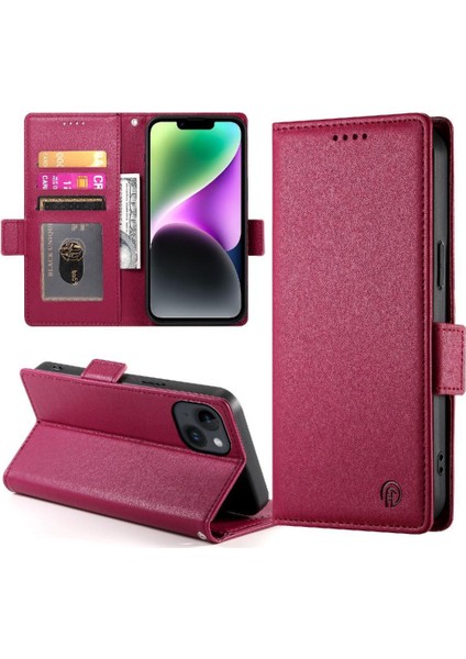 IPhone 14 Cüzdan Günlük Kullanım Için Flip Case Kartvizit Yuvaları (Yurt Dışından)