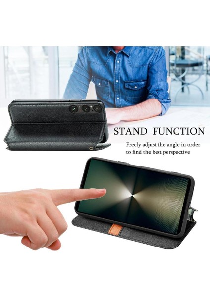 Sony Xperia 1 Vı Için Flip Case Deri Kılıf Kapak Kapak Cüzdan Fonksiyonu (Yurt Dışından)