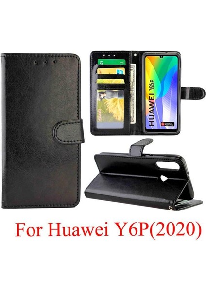 Huawei Y6P Kickstand Pu Deri Darbeye Dayanıklı Kart Tutucu Için Flip Case (Yurt Dışından) indirimleri