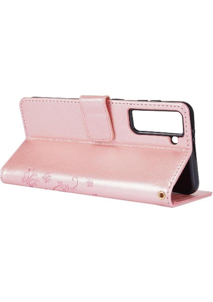 Samsung Galaxy S21 Için Kickstand Durumda Kart Tutucu Manyetik Kapatma Pu (Yurt Dışından) modelleri
