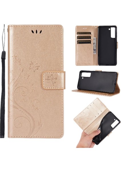 Samsung Galaxy S21 Için Kickstand Durumda Kart Tutucu Manyetik Kapatma Pu (Yurt Dışından)