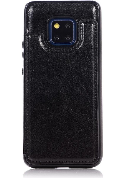 Cüzdan Kılıf Için Huawei Mate 20 Pro Kart Yuvaları Pu Deri Çift Manyetik (Yurt Dışından)