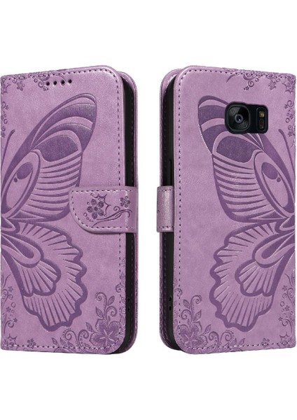 Samsung Galaxy S7 Kenar Yüksek Kaliteli Deri Kredi Kartı ile Flip Case (Yurt Dışından)