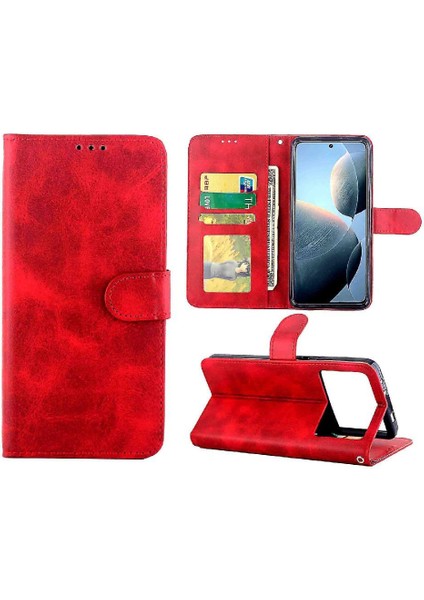 Xiaomi Poco X6 Pro Için Filp Durumda Tam Koruma Kartı Tutucu Kickstand Pu (Yurt Dışından)