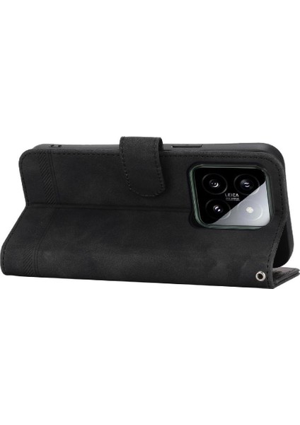 Xiaomi 14 Bileklik Manyetik Kapatma Nakit Cep Kart Yuvaları Için Flip Case (Yurt Dışından)