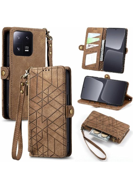 Xiaomi 13 Için Flip Case Darbeye Kapak Kılıf Basit Cüzdan (Yurt Dışından)