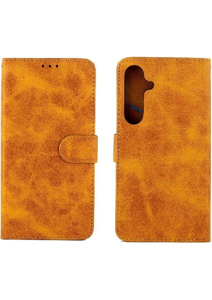 Samsung Galaxy S24 Artı Pu Deri Kickstand Tam Kart Için Filp Durumda (Yurt Dışından)