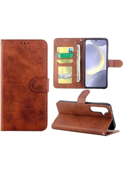 Samsung Galaxy S24 Artı Pu Deri Kickstand Tam Kart Için Filp Durumda (Yurt Dışından) indirimleri