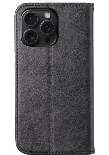 IPhone 15 Için Flip Case Pro Max El Kayışı Standı Günlük Kullanım Eşkenar Dörtgen Şekli (Yurt Dışından)