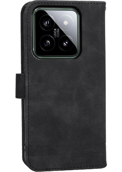 Xiaomi 14 Bileklik Manyetik Kapatma Nakit Cep Kart Yuvaları Için Flip Case (Yurt Dışından)