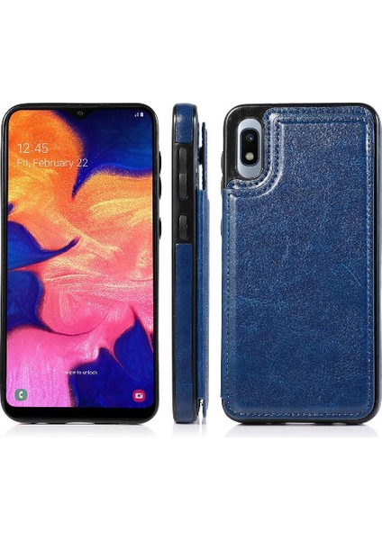 Cüzdan Kılıf Samsung Galaxy Için A10/M10 Çift Manyetik Toka Pu Deri (Yurt Dışından)