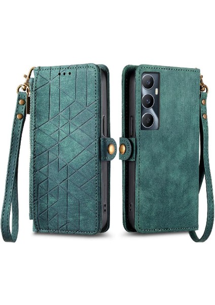 Realme C65 Flip Kapak Kılıf Için Flip Case Basit Iş Cüzdan (Yurt Dışından)