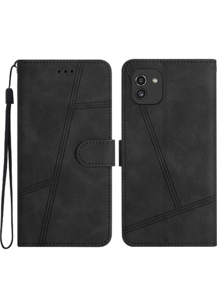 Samsung Galaxy A03 Için Flip Case Cüzdan Pu Deri Flip Folio Kart Yuvaları (Yurt Dışından)