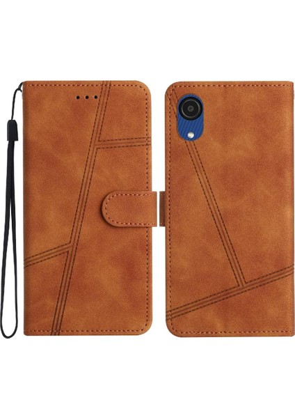 Samsung Galaxy A03 Çekirdek Bilek Kayışı Flip Için Flip Case Folio Kart Yuvaları Pu (Yurt Dışından) indirimleri