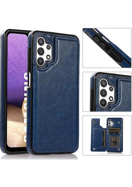Kart Pu ile Samsung Galaxy A32 5g Çift Manyetik Toka Için Cüzdan Kılıf (Yurt Dışından) fırsatları