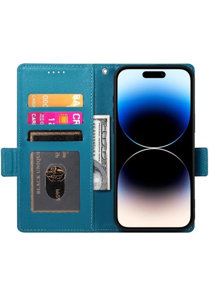 IPhone 14 Pro Günlük Kullanım Için Flip Case Kart Yuvaları Cüzdan Çevirme Iş (Yurt Dışından)