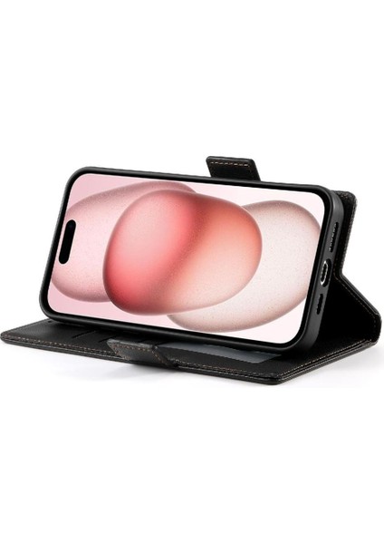 IPhone 15 Için Flip Case Günlük Kullanım Kart Yuvaları Flip Iş Cüzdan (Yurt Dışından) indirimleri