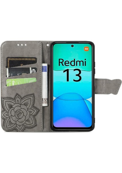 Xiaomi Redmi Için Flip Case 13 4g Kapak Çevirin Zarif Desen Darbeye (Yurt Dışından)