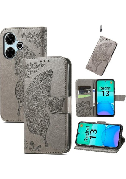 Xiaomi Redmi Için Flip Case 13 4g Kapak Çevirin Zarif Desen Darbeye (Yurt Dışından)