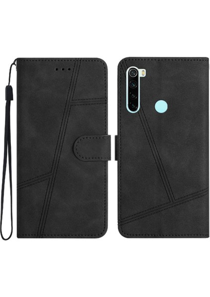 Xiaomi Redmi Not 8t Için Flip Case Cüzdan Pu Deri Tam Koruma Bilek (Yurt Dışından)