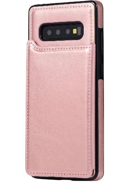 Kart Tutucu Çift ile Samsung Galaxy S10 Artı Pu Deri Için Cüzdan Kılıf (Yurt Dışından) modelleri