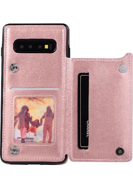 Kart Tutucu Çift ile Samsung Galaxy S10 Artı Pu Deri Için Cüzdan Kılıf (Yurt Dışından) fırsatları