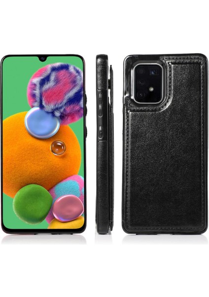 Samsung Galaxy S10 Lite Pu Deri Kart Yuvaları Kickstand Için Cüzdan Kılıf (Yurt Dışından)