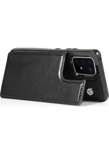 Samsung Galaxy S10 Lite Pu Deri Kart Yuvaları Kickstand Için Cüzdan Kılıf (Yurt Dışından)