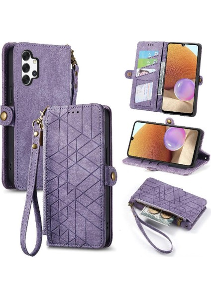 Samsung Galaxy A32 4g Için Flip Case Deri Kılıf Kapak Basit Cüzdan (Yurt Dışından)