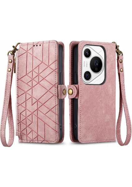 Huawei Pura 70 Pro Için Flip Case Darbeye Deri Kılıf Cüzdan Çevirin (Yurt Dışından)