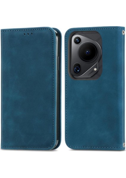 Huawei Pura 70 Ultra Darbeye Deri Kılıf Için Flip Case Basit Flip (Yurt Dışından)