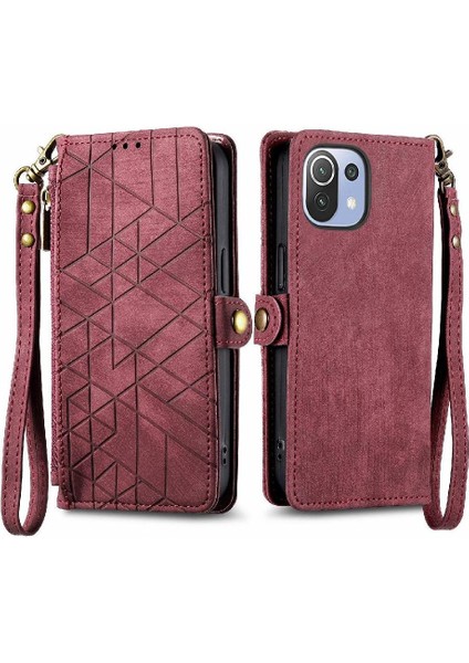 Xiaomi 11 Lite Için Flip Case Kapak Kılıf Cüzdan Darbeye (Yurt Dışından)