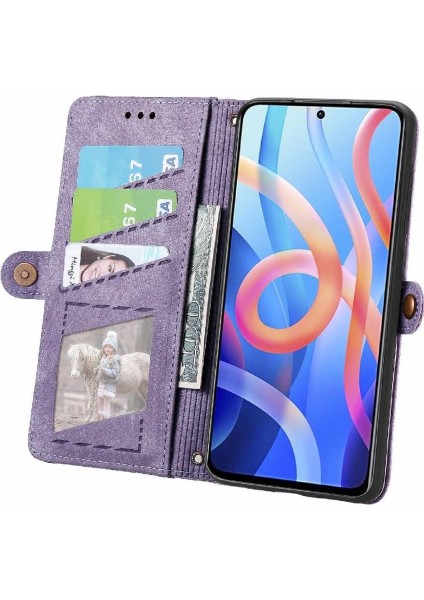 Xiaomi Redmi Not 11 Için Flip Case 4g Darbeye Basit Iş Cüzdan (Yurt Dışından)