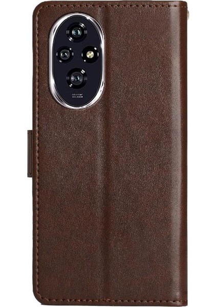 Onur Için Flip Case 200 Pu Deri Kickstand Bilek Kayışı Kart Tutucu (Yurt Dışından)