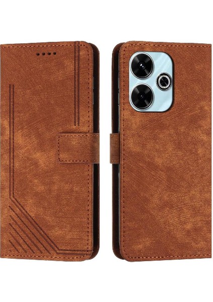 Xiaomi Redmi Için Flip Case 13 4g Kart Ekleme Kickstand Cüzdan Pu (Yurt Dışından)