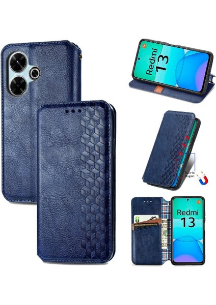 Xiaomi Redmi Için Flip Case 13 4g Kapak Çevirin Kılıf Zarif Cüzdan (Yurt Dışından)
