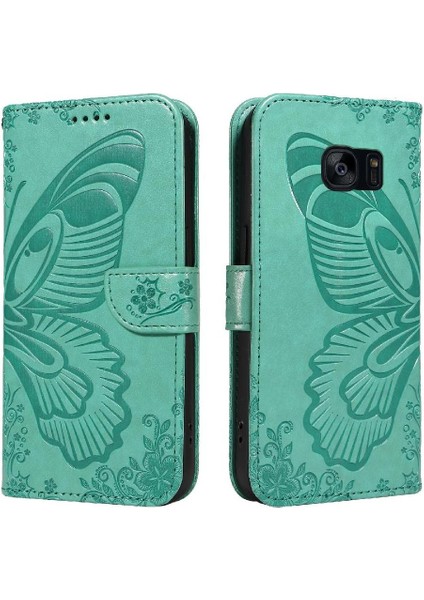 Samsung Galaxy S7 Kenar Yüksek Kaliteli Deri Kredi Kartı ile Flip Case (Yurt Dışından)