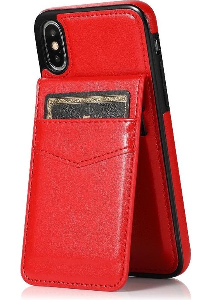 Kredi Manyetik Toka Kılıfı ile IPhone Xs Max Kart Tutucu ile Uyumlu (Yurt Dışından) modelleri