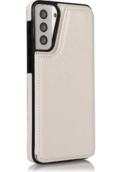 Samsung Galaxy S21 Çift Manyetik Toka Kickstand ile Cüzdan Kılıf (Yurt Dışından) modelleri