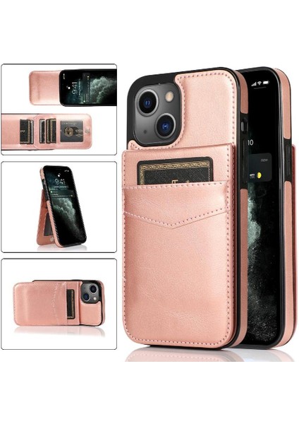 Kredi ile IPhone 13 Mini Premium Deri Çanta Cüzdan ile Uyumlu (Yurt Dışından)